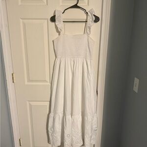 White Ruffled Sun Dress